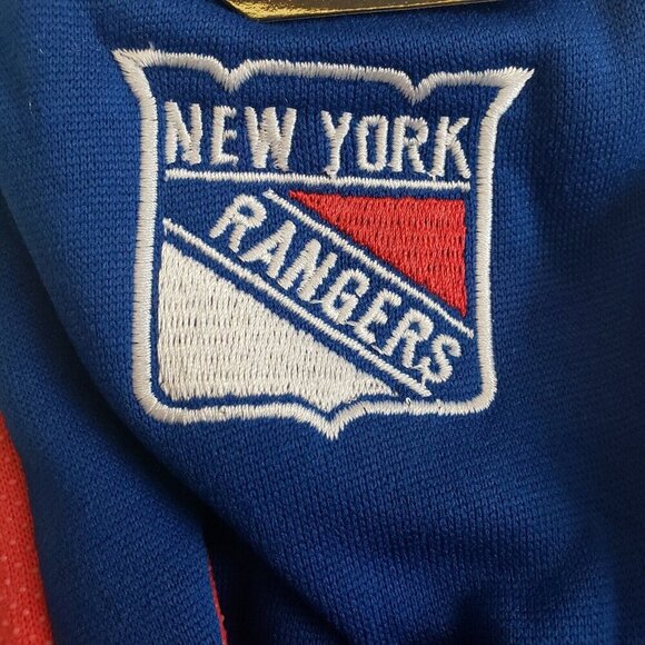 NHL New York Rangers Colored Palm Utility Gloves Blue w/ Red Palm by FOCO - Picture 4 of 5